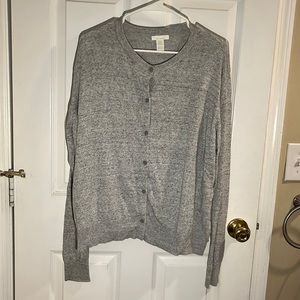 H&M Heathered Button Up Cardigan